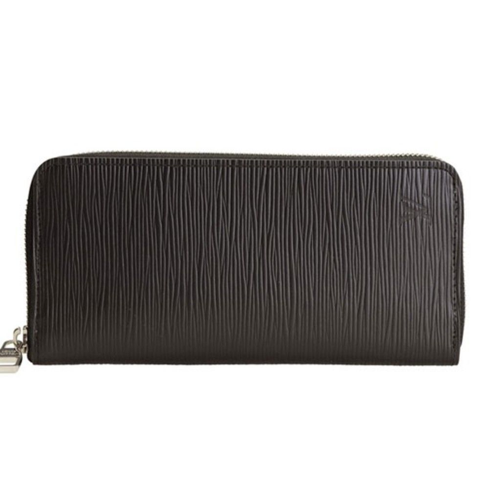 Wallet Shop Bag LV Round Long Zippy Vertical Noir Epi Leather Black